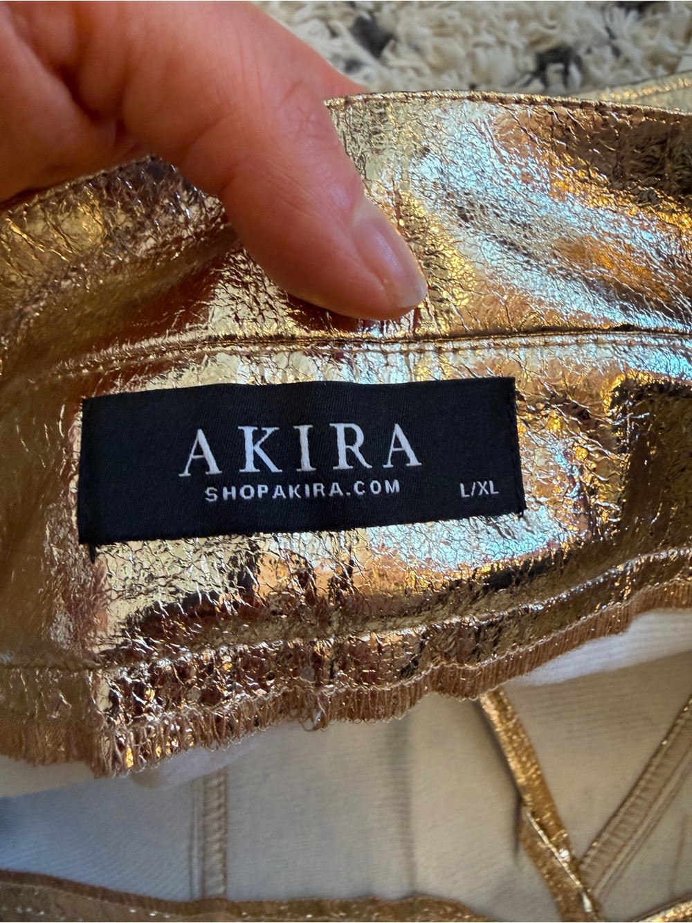 AKIRA Gold Metallic Belt Wrap fits like a M or S - Picture 4 of 5